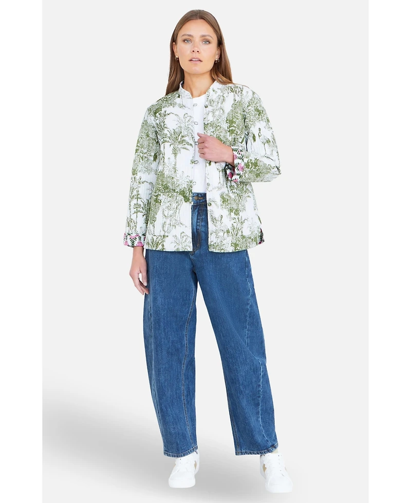 Yumi Women's Reversible Cotton Quilted Jacket