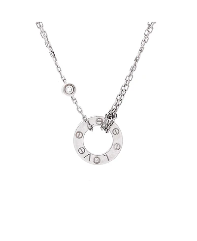 Pre-Owned Cartier 2 Diamonds Love Pendant Necklace
