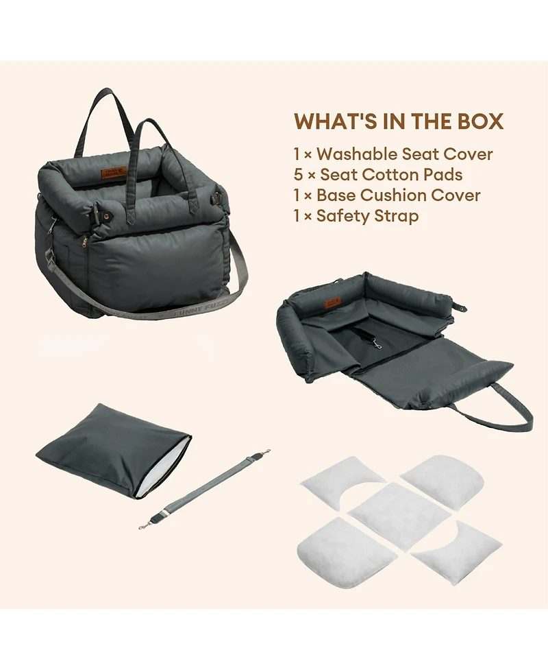 Funny Fuzzy Urban Voyager Dog Car Booster Standard