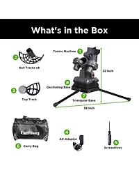 Furlihong Tennis Ball Machine with Stable Triangular Iron Base and Adjustable Speed Oscillating Function with Carrying Bag for All Skill Levels
