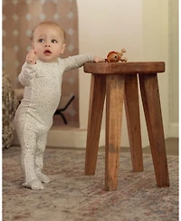 MeMoi Baby Girls "Abstract Spots" Rayon-Blend Front-Zip Long-Sleeve Footie