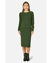 Yumi Women's Sleeve Button Detail Jumper