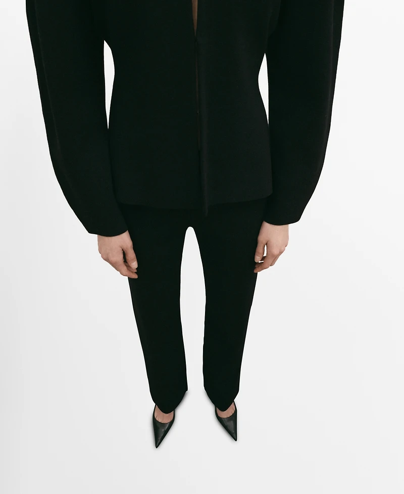 Mango Women's Side Slit Knit Pants