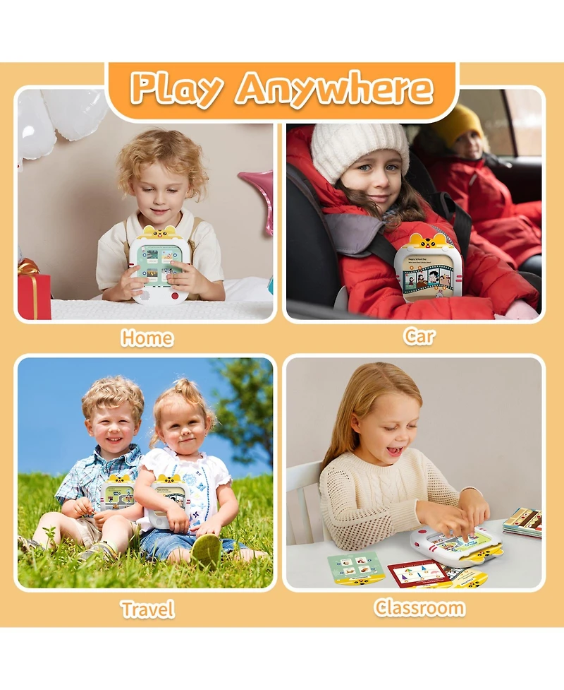 Alilo Interactive Learning Tablet – Screen-Free Educational Toy with Talking Flash Cards