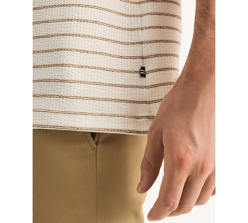 Nautica Men's Short-Sleeve Seersucker Striped T-Shirt
