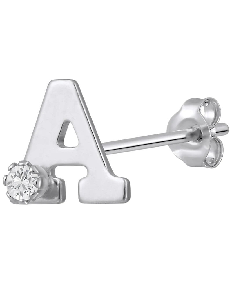 Macy's White Topaz Stud Earrings 14k Yellow Gold (Also Available Gold)