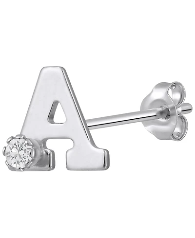 Macy's White Topaz Stud Earrings 14k Yellow Gold (Also Available Gold)