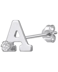 Macy's White Topaz Stud Earrings 14k Yellow Gold (Also Available Gold)