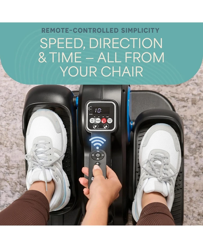 Lifepro Under Desk Elliptical Exercise Machine – Auto & Manual Seated Pedal Exerciser with 10 Levels, Quiet Ellipse Leg Exerciser for Seniors &