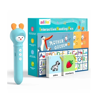 Alilo Interactive Talking Pen – Educational Learning Toy with Audio Books and Flash Cards