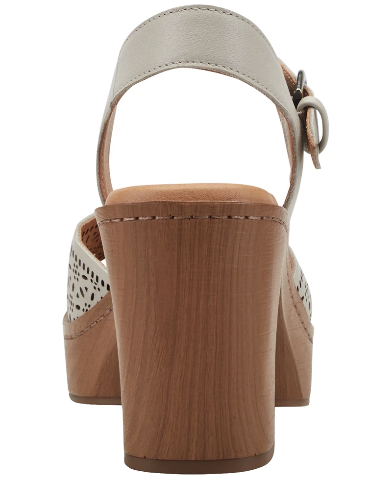 Earth Women's Quinty Leather Platform Dress Sandals