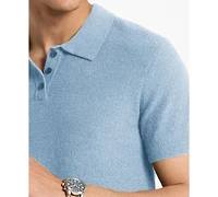 Michael Kors Men's Regular-Fit Boucle Sweater Polo Shirt
