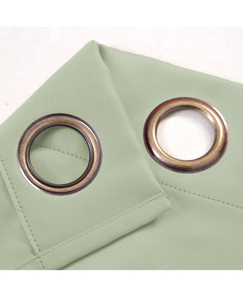Rt Designers Collection 100% Polyester 250 Gsm Riley 100% Blackout Grommet Panel 54" x 45" Sage