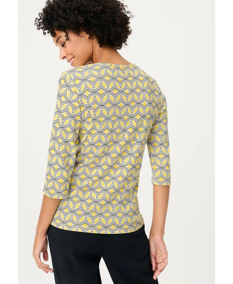 Olsen Women's Retro Geo Print T-Shirt