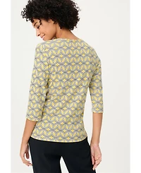 Olsen Women's Retro Geo Print T-Shirt