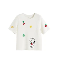 Chinti & Parker Women's Cotton Snoopy Crochet Tee