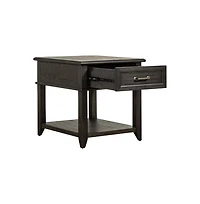 Liberty Furniture Industries, Inc Mill Creek Drawer End Table in Peppercorn