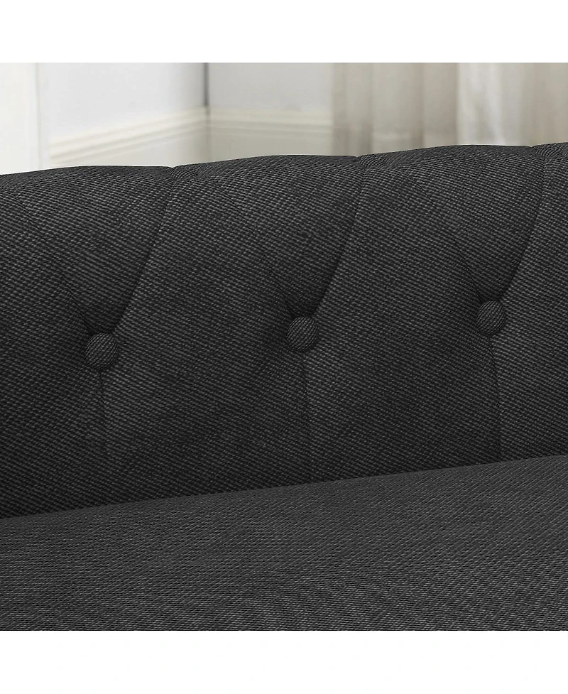 6thdruple Modern Dark Brown Raised Dog Sofa for Small and Medium Breeds