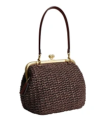 Coach Straw Kisslock Small Frame Bag 27