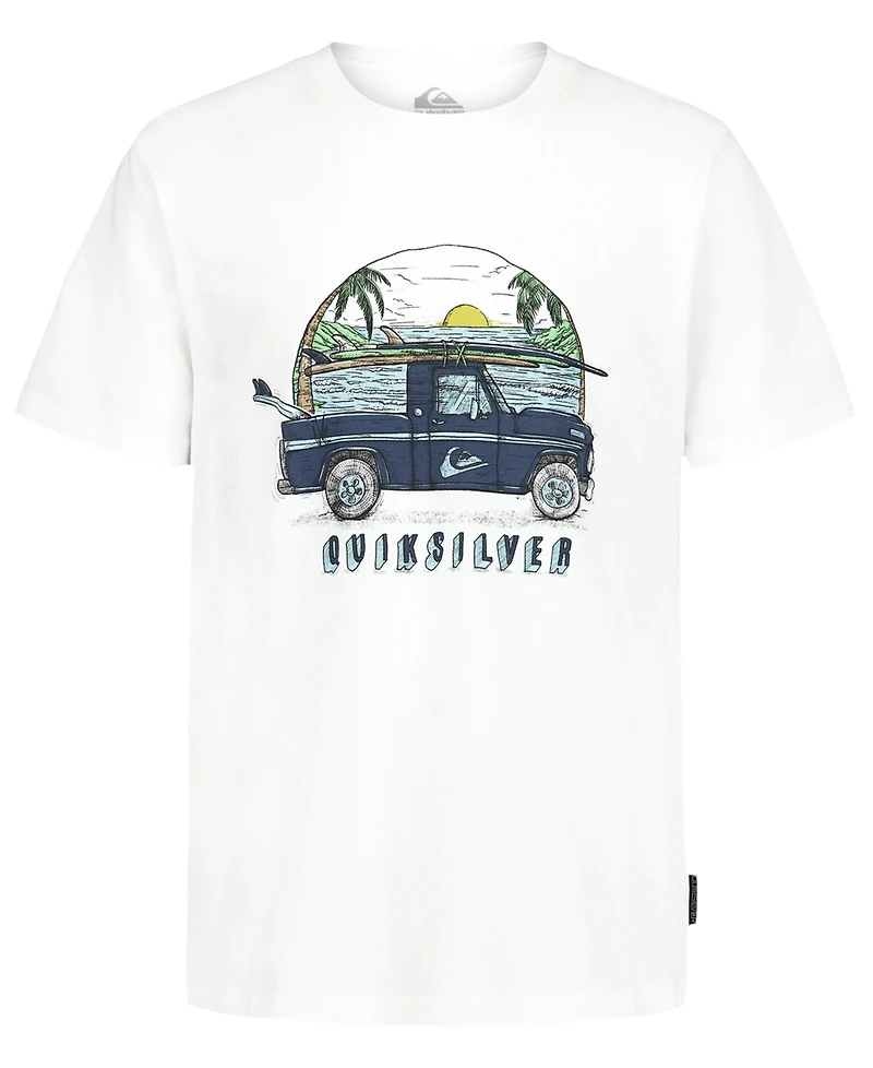 Quiksilver Boys' 8-20 Truck Printed Crewneck T-Shirt