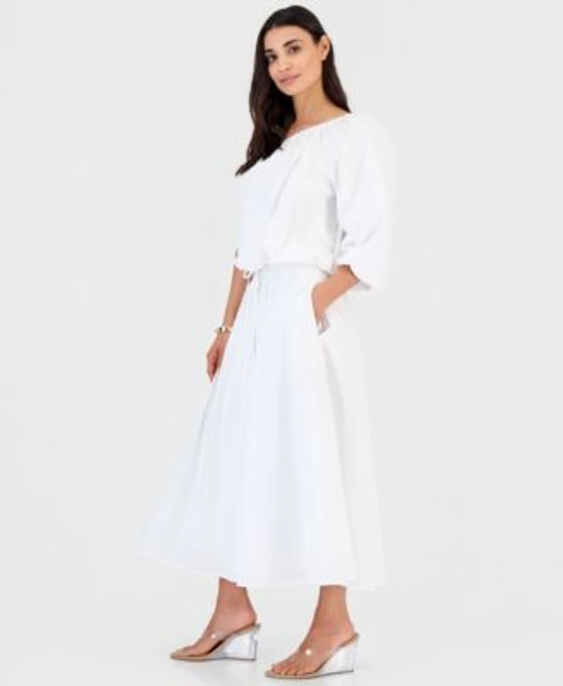 I.N.C. International Concepts Petite Asymmetrical Top Midi Skirt Macys Exclusive