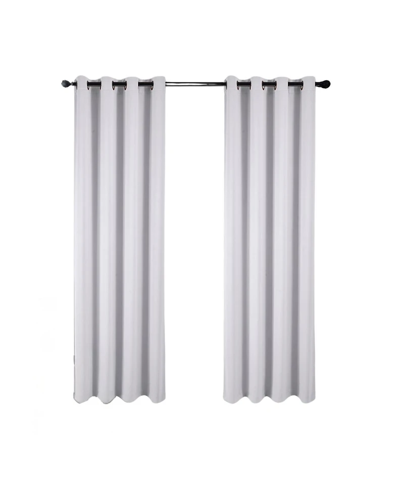 Rt Designers Collection 100% Polyester 250 Gsm Riley 100% Blackout Grommet Panel 54" x 45" White