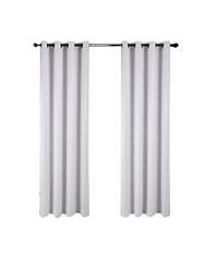 Rt Designers Collection 100% Polyester 250 Gsm Riley 100% Blackout Grommet Panel 54" x 45" White