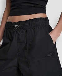 Dkny Sport Women's Mid-Rise Bungee Waist Shorts