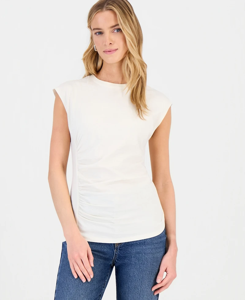 I.n.c. International Concepts Women's Side-Cinched Cotton Tank Top, Exclusively at Macy's