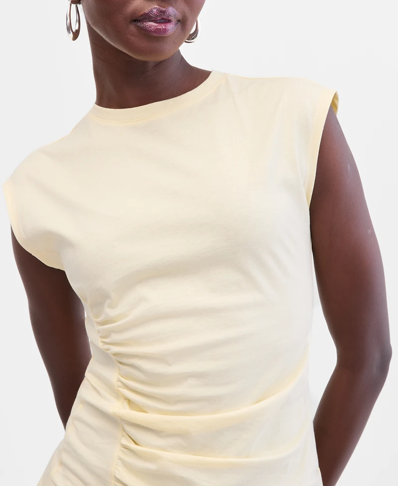 I.n.c. International Concepts Women's Side-Cinched Cotton Tank Top, Exclusively at Macy's