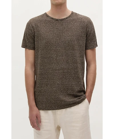 Scalpers Men's Country Linen Striped Tee