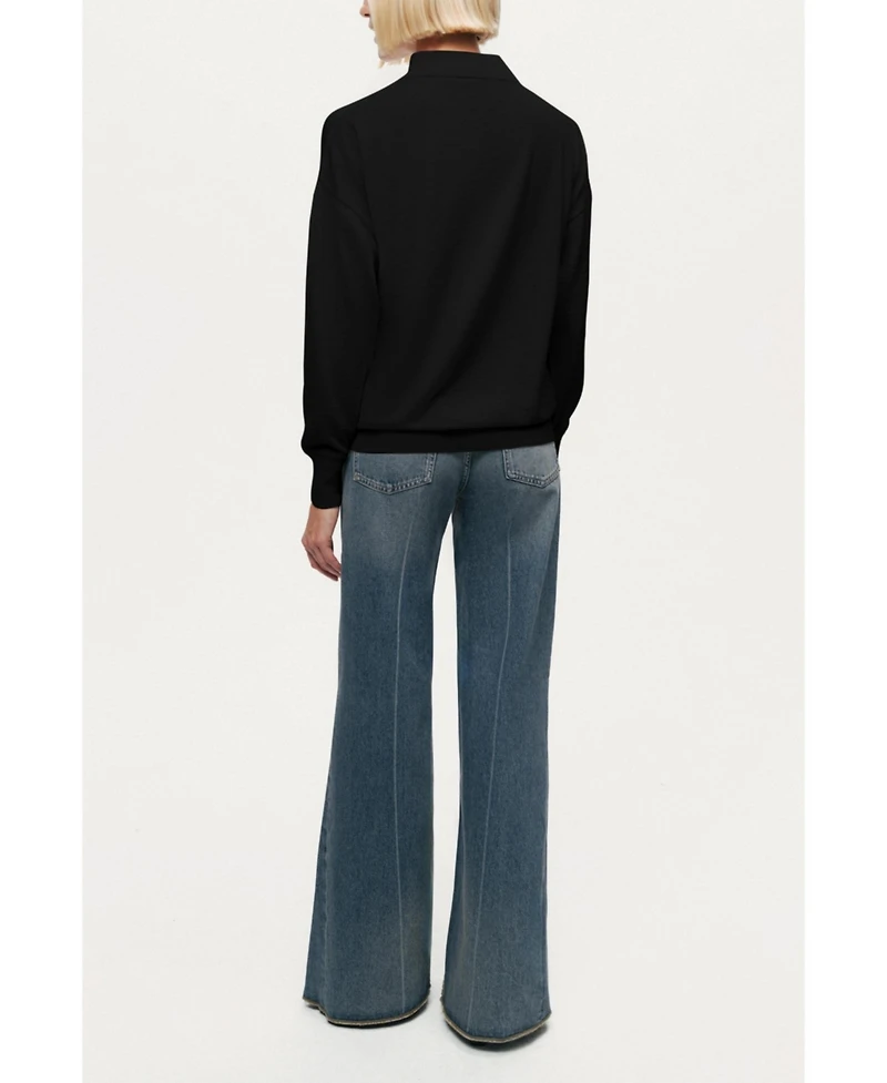 Nocturne Women's Knit Polo Sweater