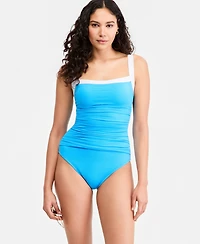 Bleu by Rod Beattie Women's I'm With The Band Square-Neck One-Piece Swimsuit