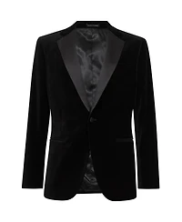 Reiss Men's Velvet Single-Breasted Tailored Fit Blazer