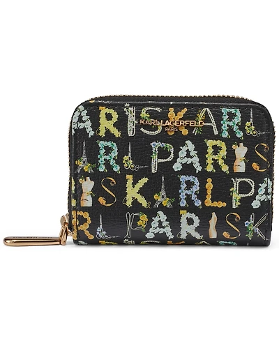 Karl Lagerfeld Paris Zip Around Mini Wallet