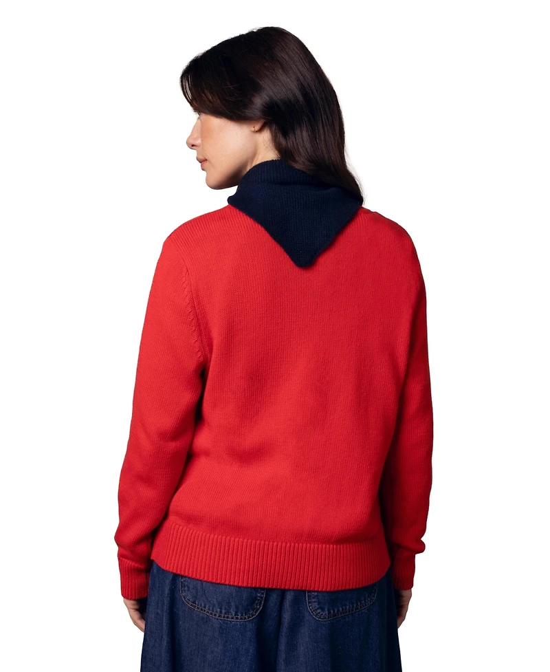 Celtic & Co. Women's Long Sleeve Cotton Crew Neck Cardigan