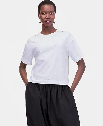 I.n.c. International Concepts Women's Embellished T-Shirt, Macy's Exclusive