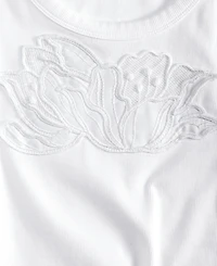 I.n.c. International Concepts Women's Lace-Trim Ribbed Tank, Macy's Exclusive