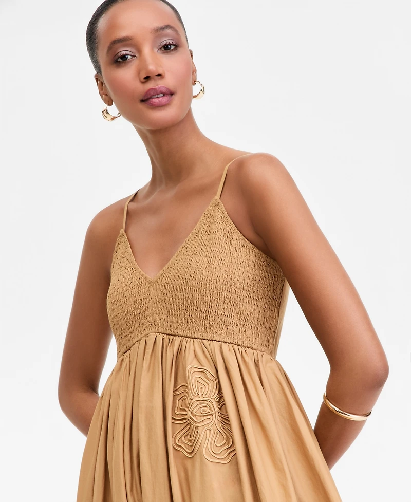 I.n.c. International Concepts Women's Embroidered Bubble-Hem Midi Dress, Macy's Exclusive