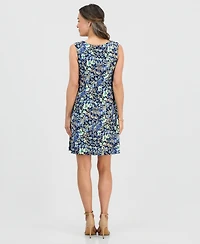 Connected Petite Floral Print Fit & Flare Dress