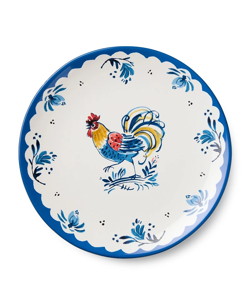 Certified International French Rooster Dinner Plates, Set of 4