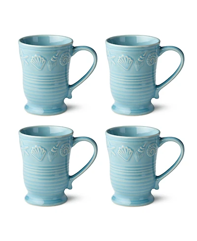 Certified International Coastline Mugs, Set of 4