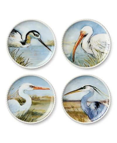 Certified International Coastal Birds Salad Plates, Set of 4