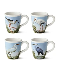 Certified International Coastal Birds Mugs, Set of 4