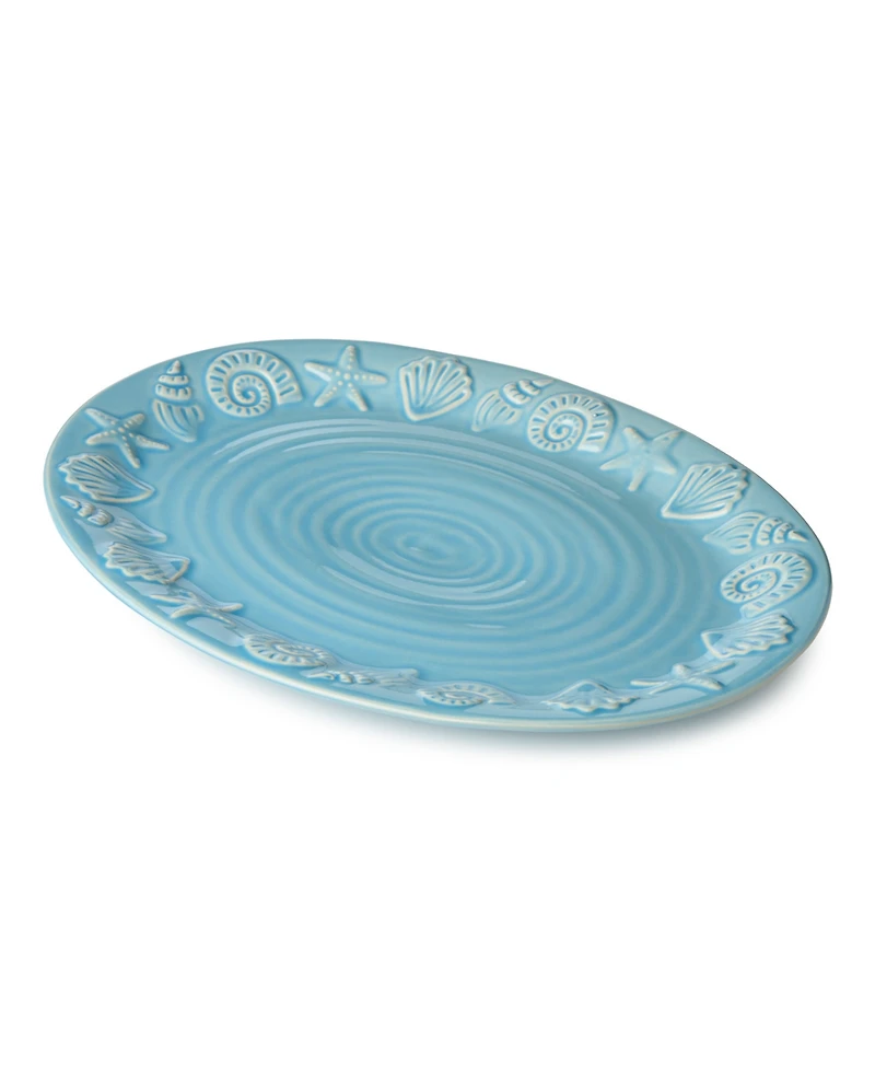 Certified International Coastline Oval Platter