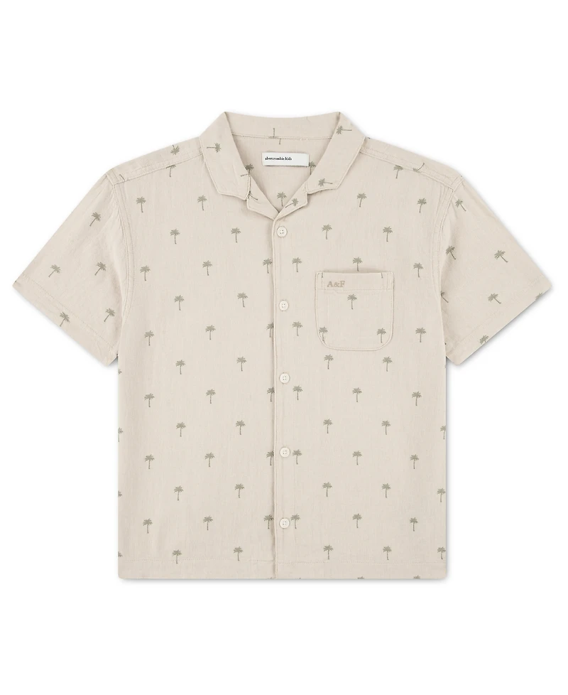 abercrombie kids Boys' Short-Sleeve Camp Shirt