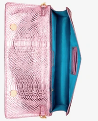 Metallic Snake-Print East-West Clutch Bag, Macy's Exclusive- Molly Rogers Capsule Collection