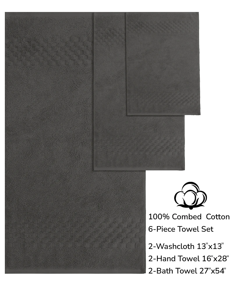 Feather & Stitch, Ny Luna 6-Pc. Bath Towel Set