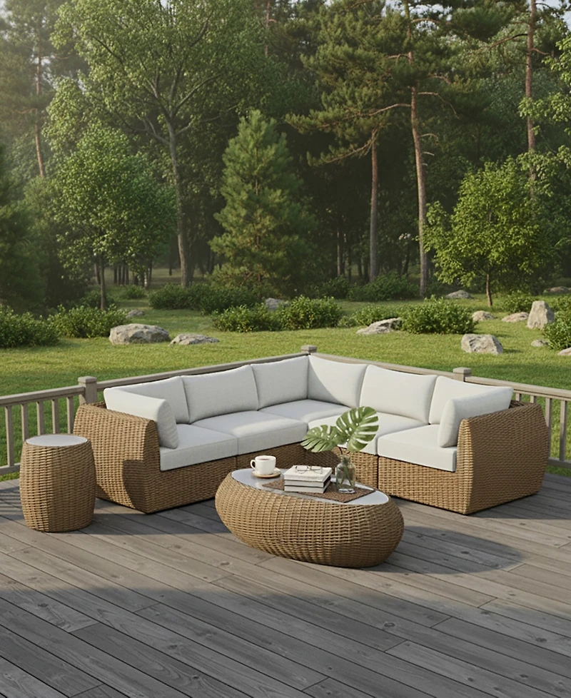 Sculptura 5-Pc. Outdoor Sectional Sofa Set