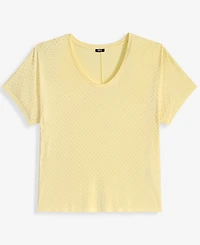 I.n.c. International Concepts Plus Embellished Scoop-Neck T-Shirt, Macy's Exclusive